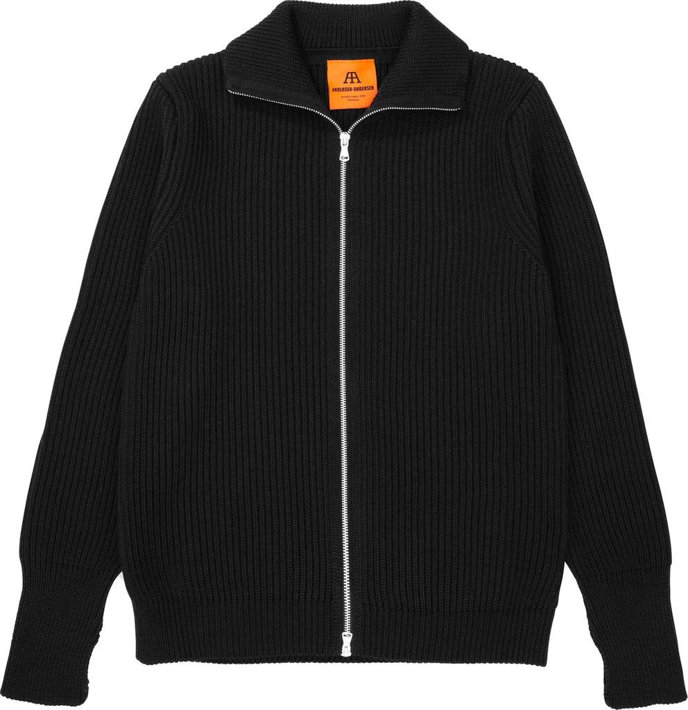 Navy Full-Zip Black
