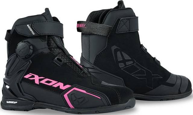Ixon Bull Wasserdichte Damen Motorrad Schuhe, schwarz-pink, Größe