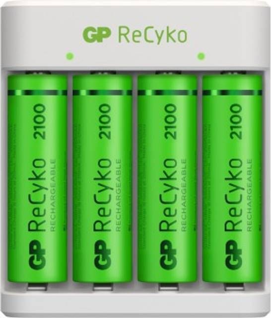 GP Batteries ReCyko Standard Battery Charger E411 2100mAh 4xAA