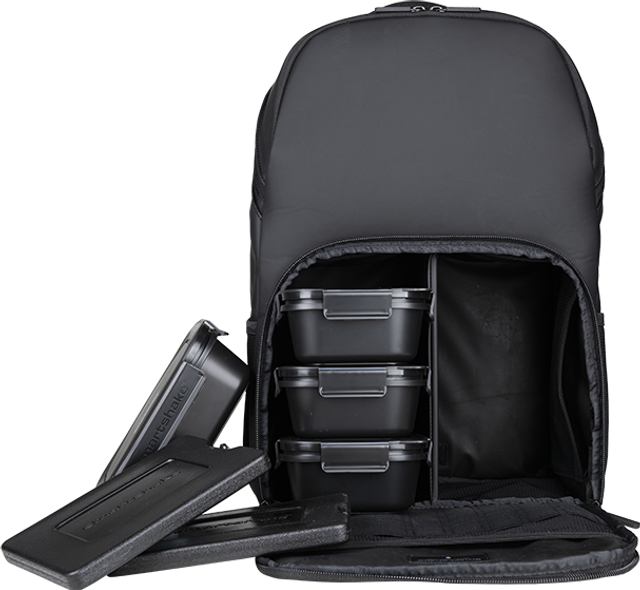 Smartshake Meal Prep Backpack, 22 L, Black