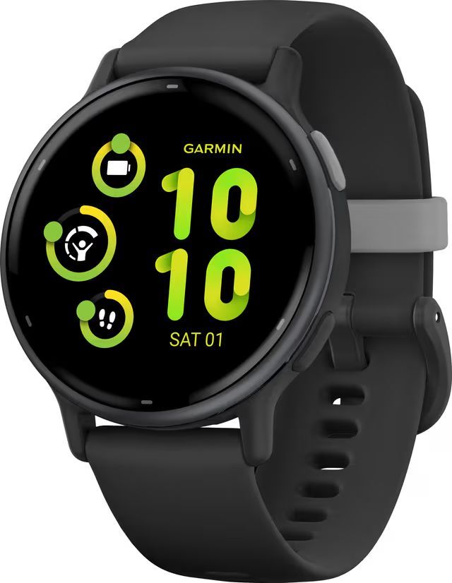 Garmin Vivoactive 5 3,05 cm (1.2") AMOLED 42 mm Digital 390 x 390 pixel Berøringsskærm Sort Wi-Fi GPS (satellit)