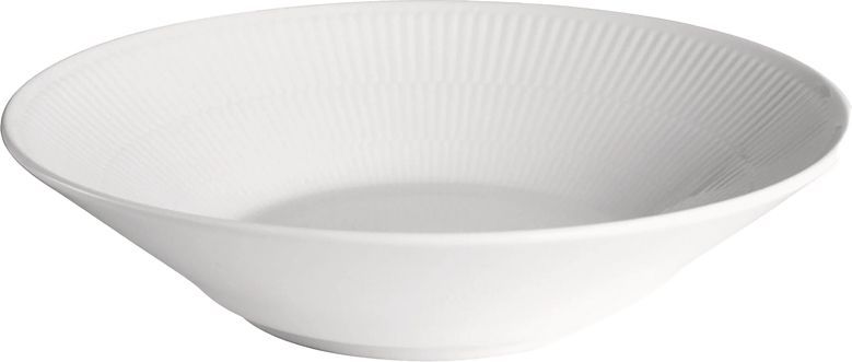Royal Copenhagen hvid Riflet dyb tallerken hvid 24 cm