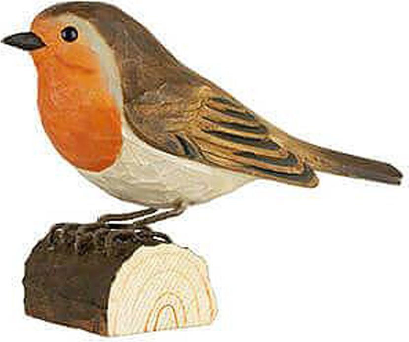 Wildlife Garden DecoBird Rödhake Dekorationsfigur 8.7cm