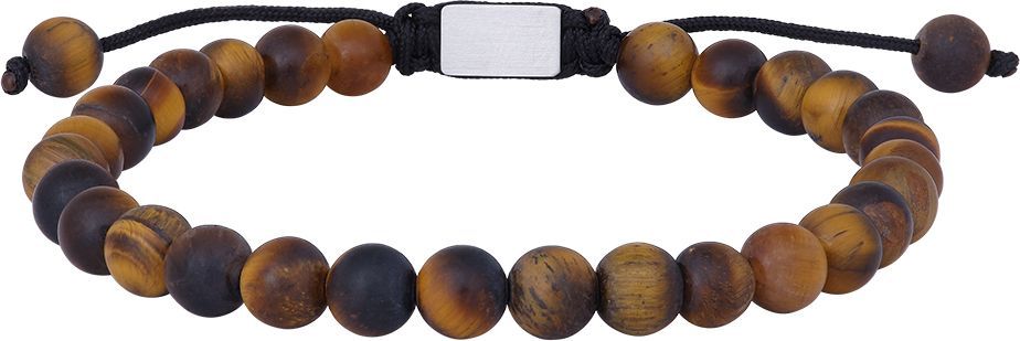 SON | Armbånd matt yellow tiger eye 19cm - 25cm