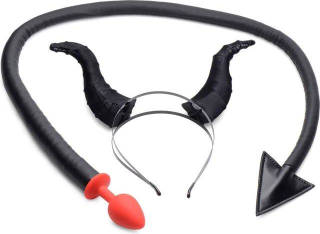 Tailz Devil Tail Buttplug med Horn 100 cm
