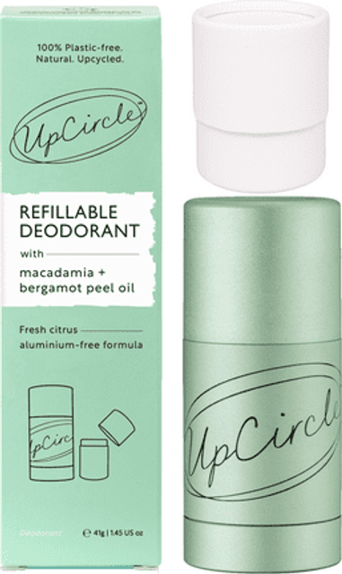 UpCircle Refillable Deodorant With Macadamia + Bergamot Starter Kit - Case + Refill