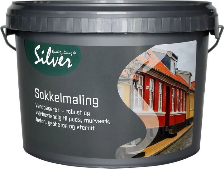 sokkelmaling sort 4,5 ltr.