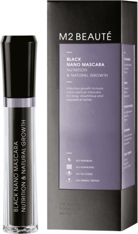 M2 Beauté Black Nano Mascara Nutrition & Natural Growth 6 ml