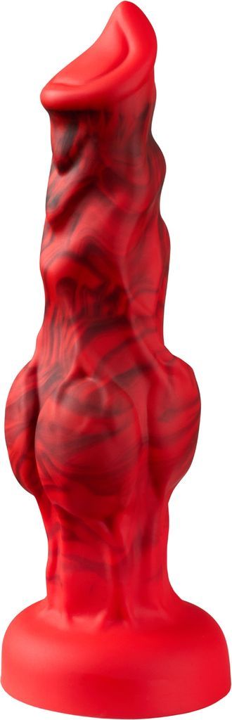 Creature Cocks Creature Cocks Fire Hound Silicone Dildo Medium Red