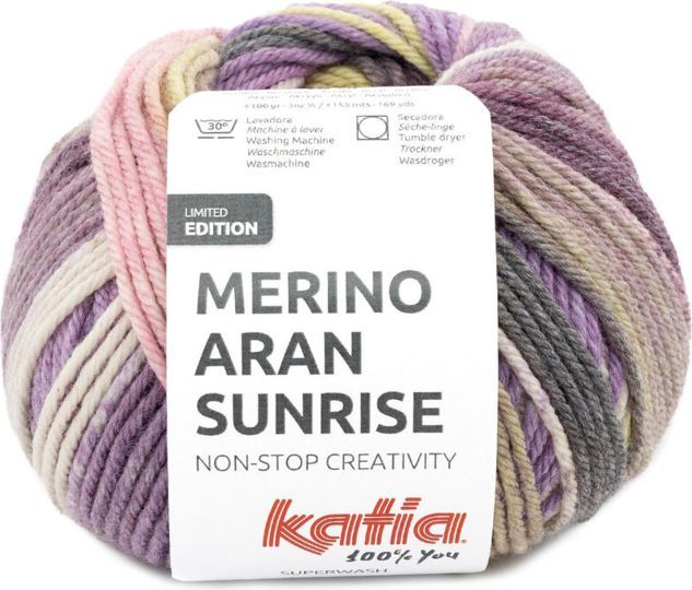 Katia Merino Aran Sunrise 301 Grønblå Orange Pistacie