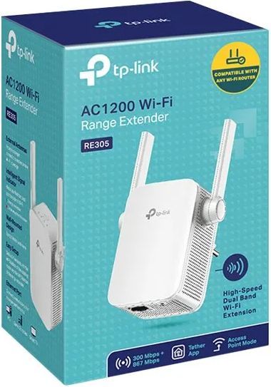 tp-link re305 ac1200 wi-fi range extender - wifi-rækkeviddeforlænger - gige - wi-fi 5 - 2.4 ghz / 5 ghz