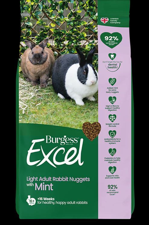 Burgess Excel Light Rabbit Nuggets with Mint 2kg