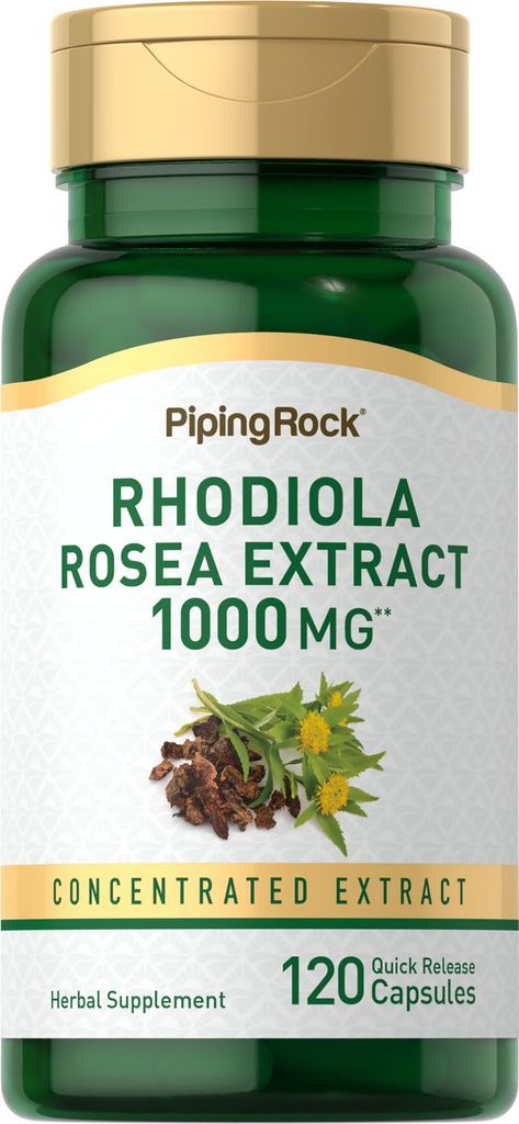 Rhodiola Rosea  1000 mg 120 Kapsler for hurtig frigivelse