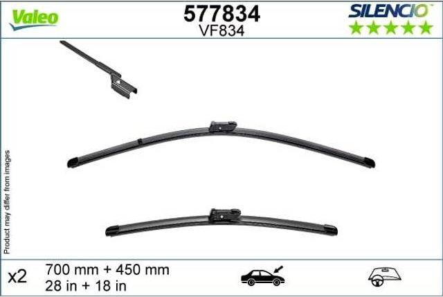 Valeo Scheibenwischer VW,AUDI,SKODA 577834 89A998002,5LA998001,11B998002