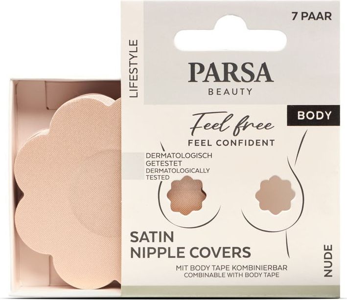 Parsa Satin Nipple Cover - Nude - 7 stk