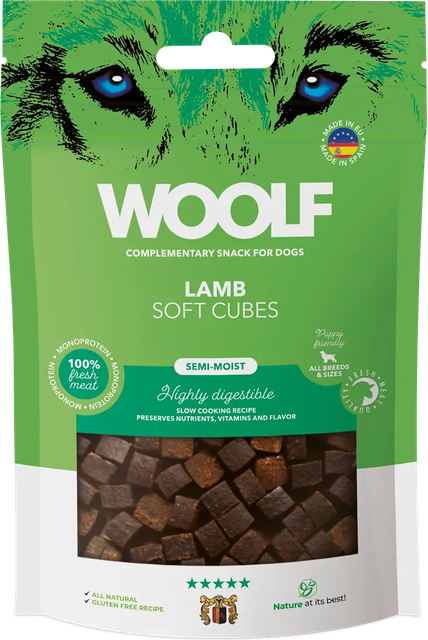 Woolf Soft Cubes Lamb, 100g
