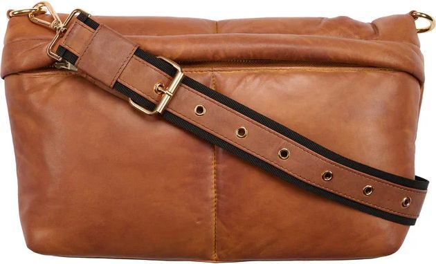 Orchid crossbody - Cognac w Gold acc.