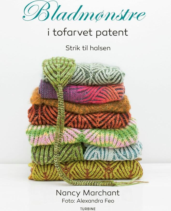 Bladmønstre i tofarvet patent