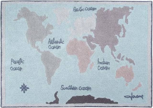 Lorena Canals Washable Rug Vintage Map - Multi/patterned - 140X 200CM