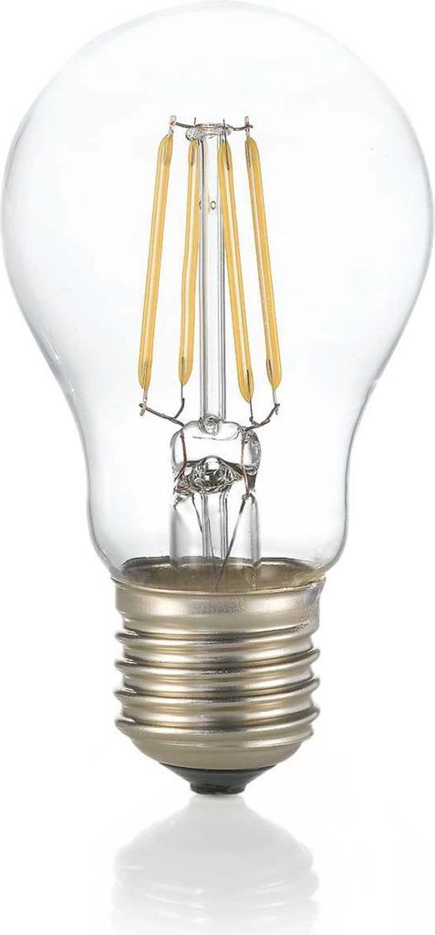 Ideal Lux E27,Lyspære, 4W, E27,gennemsigtig/kelvin: 4000/lumen: 520,glas, Ø60xH105mm