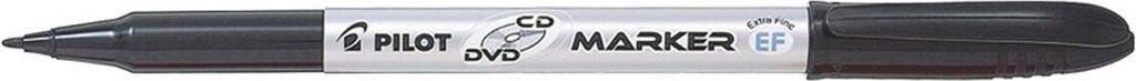 Marker Pilot CD/DVD, sort 0,6mm
