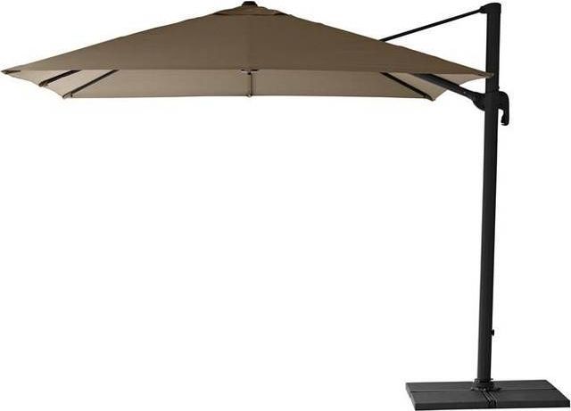 cane-line hyde hængeparasol 3x3 meter - grey