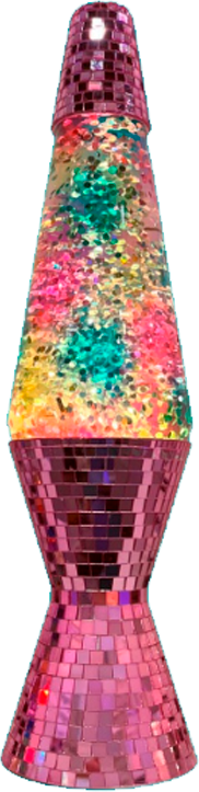 pink glitter disco lampe xl - pink