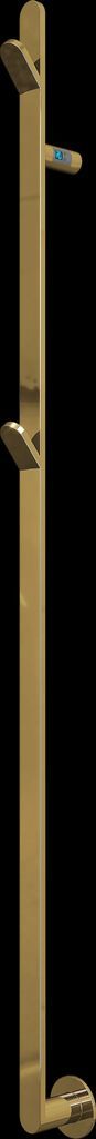 tvs plus 1f håndklædetørrer, el, 1530x80 cm, poleret guld