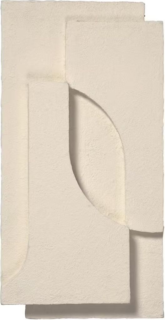 Kristina Dam Studio Serif Relief Vægkunst 23x51 cm Off White Vægdekorationer