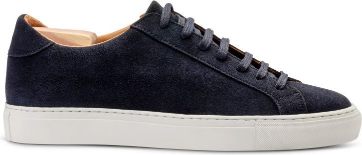 Skolyx premium-sneaker i mörkblå mocka