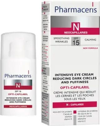 Pharmaceris N Opti Capilaril Intensiv Øjencreme Mod Mørke Rander Og Hævelser, 15ml.