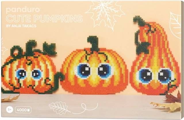 Panduro Cute Pumpkins 3 Søde Græskar I Perler H 18-25,5 cm