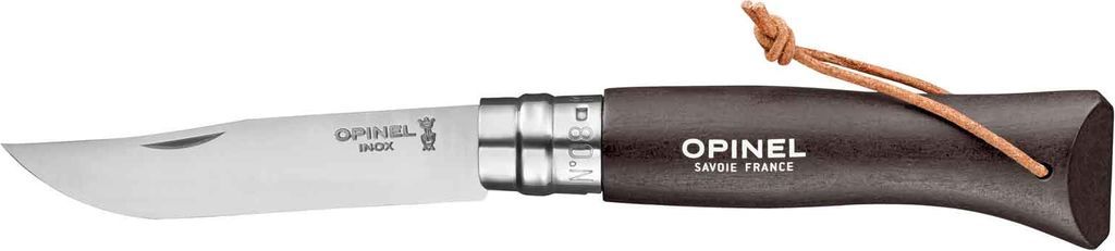 Opinel Classic No8 Stainless Steel Beechwood with leather lace 8,5 cm