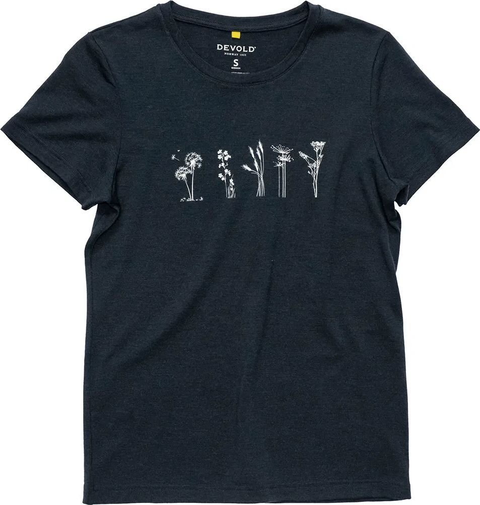 Devold Classic Merino 150 Flowers T-shirt - Blå