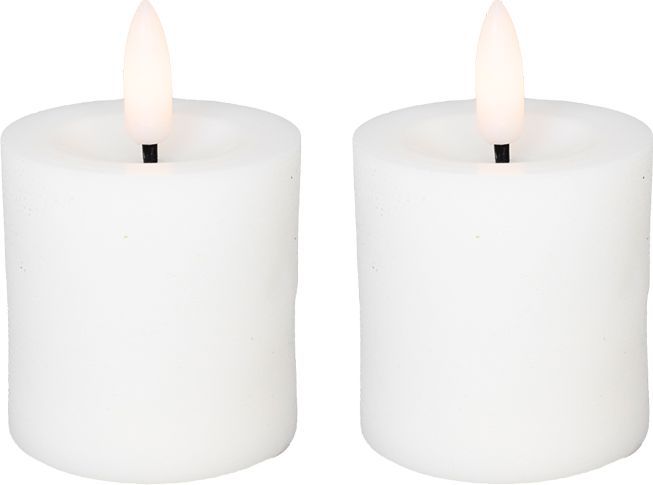 Cozzy LED bloklys Ø 4,8 x H 5 cm 2 stk. hvid