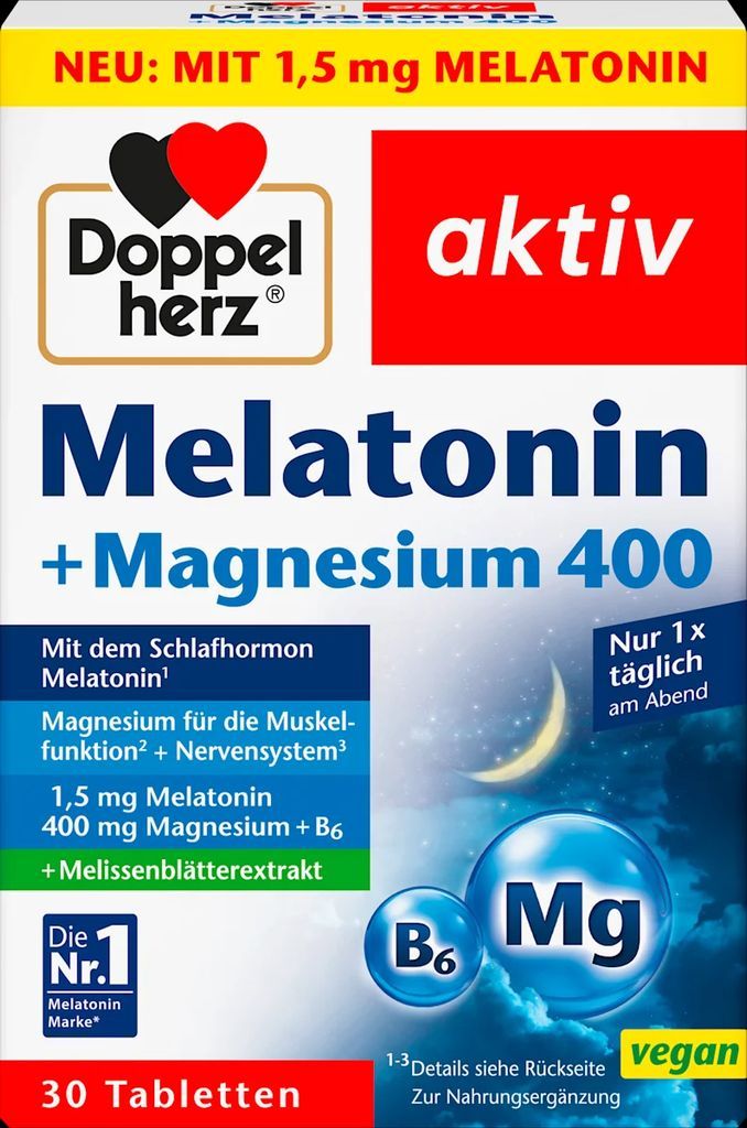 Melatonin + Magnesium 400 30 St, 39 g