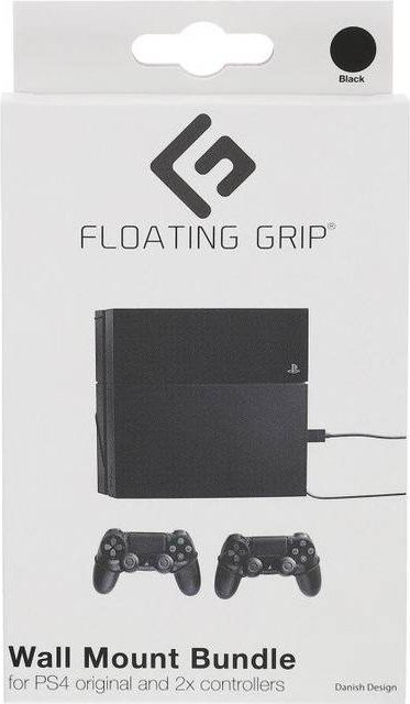 Floating Grip PS4 Console and Controllers Wall Mount - Black