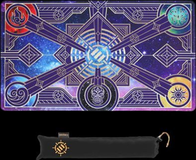Enhance TCG Playmat Tabletop Card Playmat with Stitched Edges, Smooth Surface, and Drawstring Travel Pouch Compatible with MTG, YuGiOh, Pokemon, Lord of The Rings, and Other TCG and LCG Stars