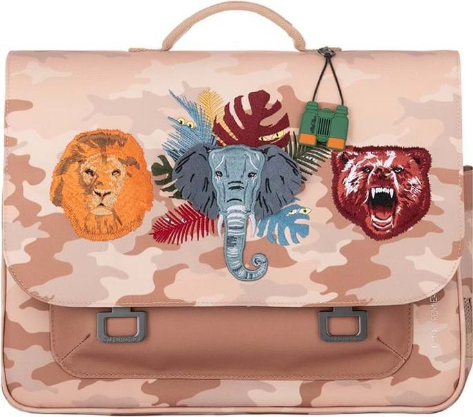 Jeune Premier Skoletaske Retro Wildlife Creme