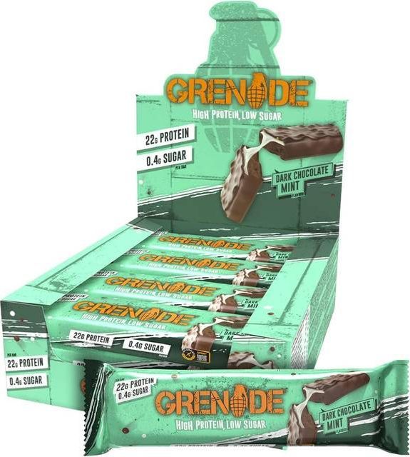 Grenade Dark Chocolate Mint Protein Bar 60g 12 st