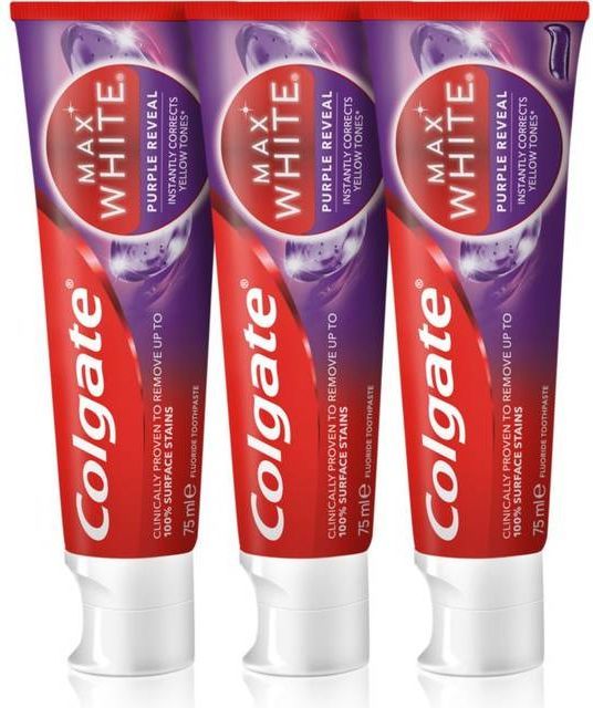 Colgate Max White Purple Reveal Refreshing 75ml 3-pack
