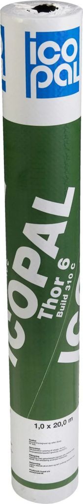 icopal thor 6, vindpap, sort, 20 m
