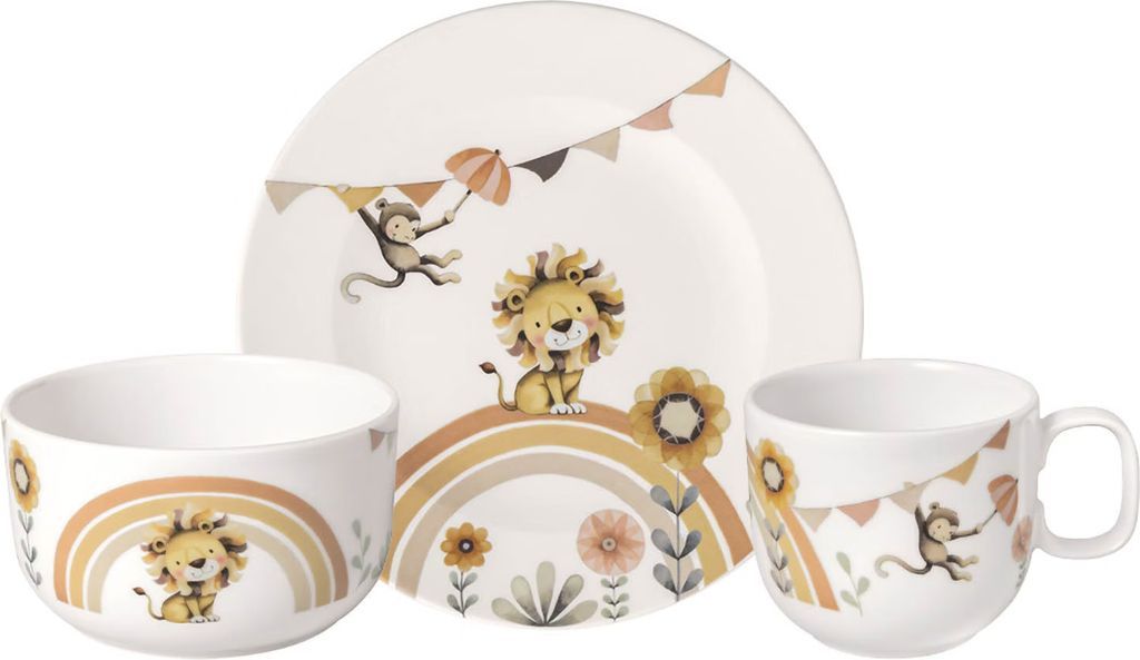 Villeroy & Boch Roar Like A Lion Barnservis 3 Delar Flerfärgad