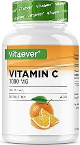 c-vitamin, time relase 1000 mg, 365 kapsler, vit4ever