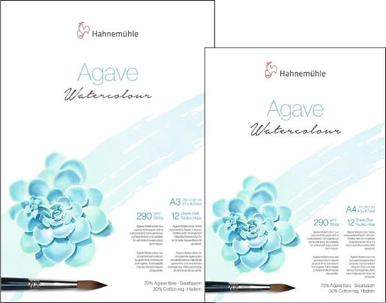 Hahnemuhle Akvarelblok "Agave" 100% Naturligt A3
