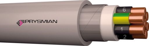 installationskabel armeret 5x2,5mm², 1 meter længde