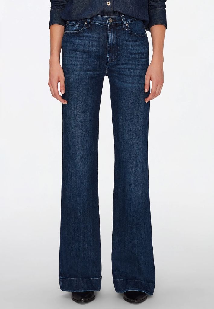 modern dojo - flared jeans - dark blue