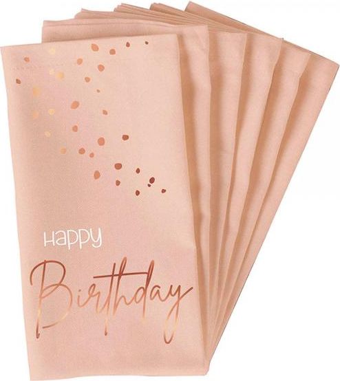 Folat Happy Birthday Servietter Lush Blush