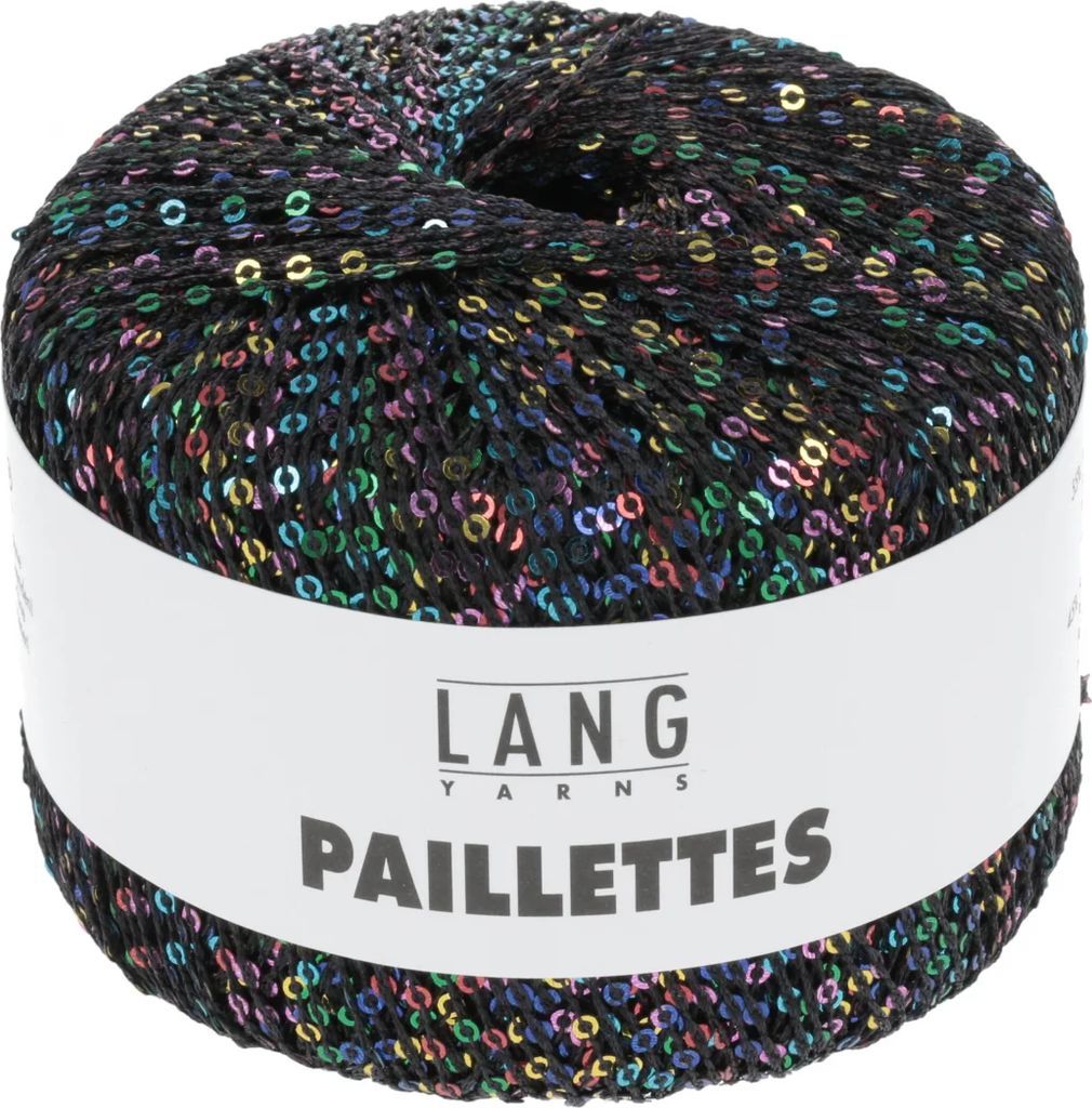 Lang Yarns Paillettes Garn 104 Svart