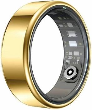 r99 fitness & wellness smart ring med opladningsetui - størrelse: 7/17.4mm - guld